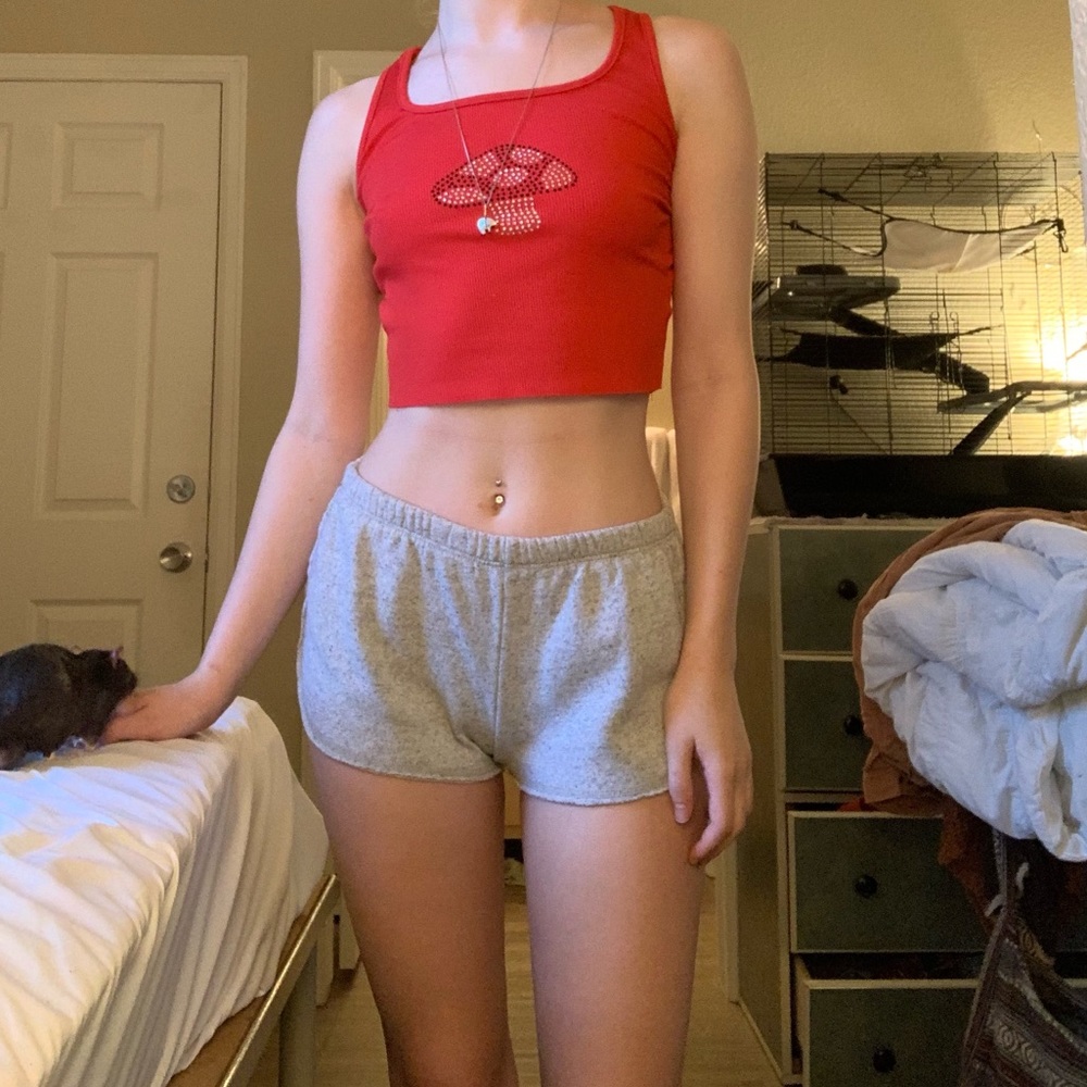 Cheeky gray lounge shorts